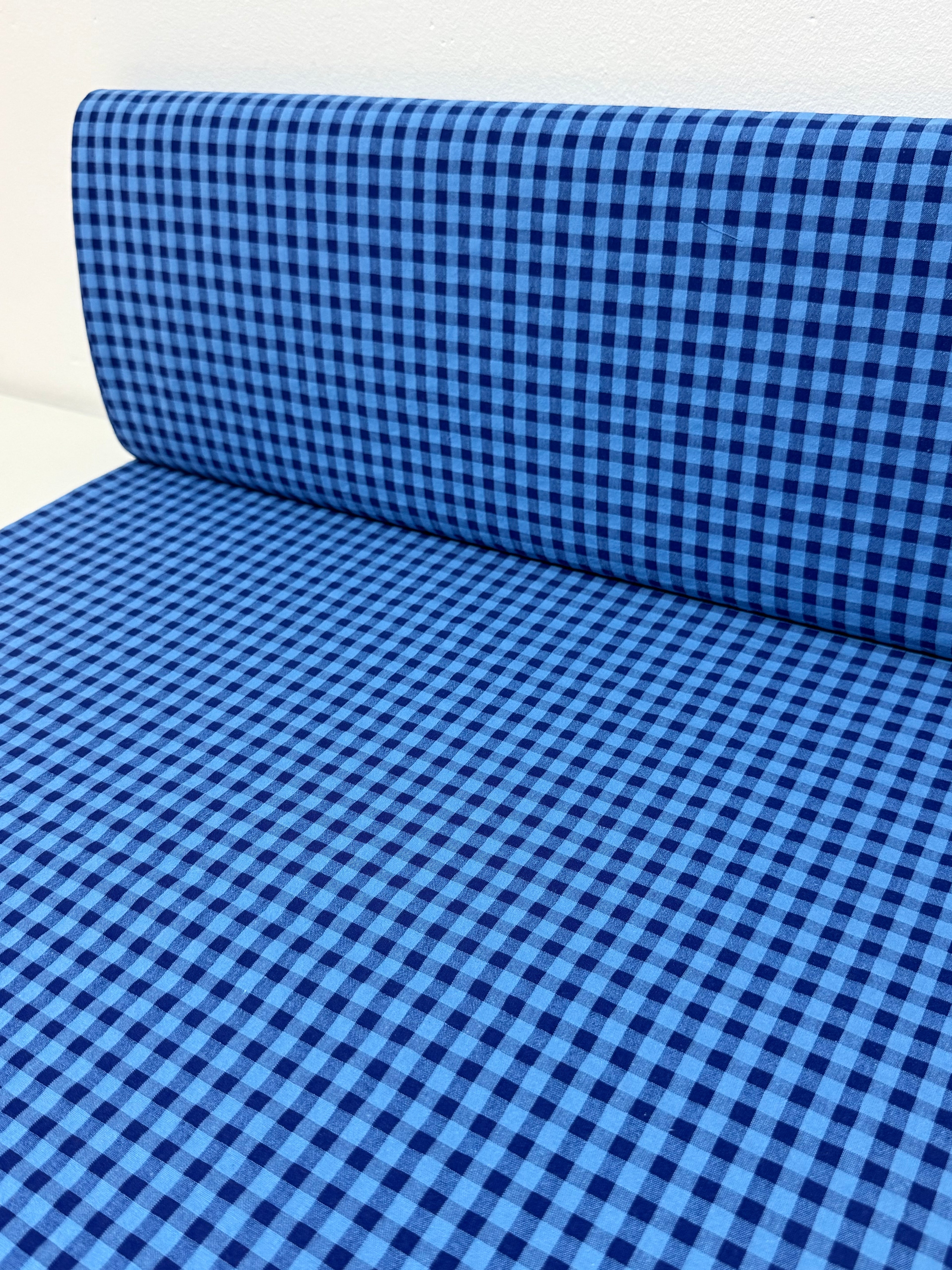Seersucker azul royal