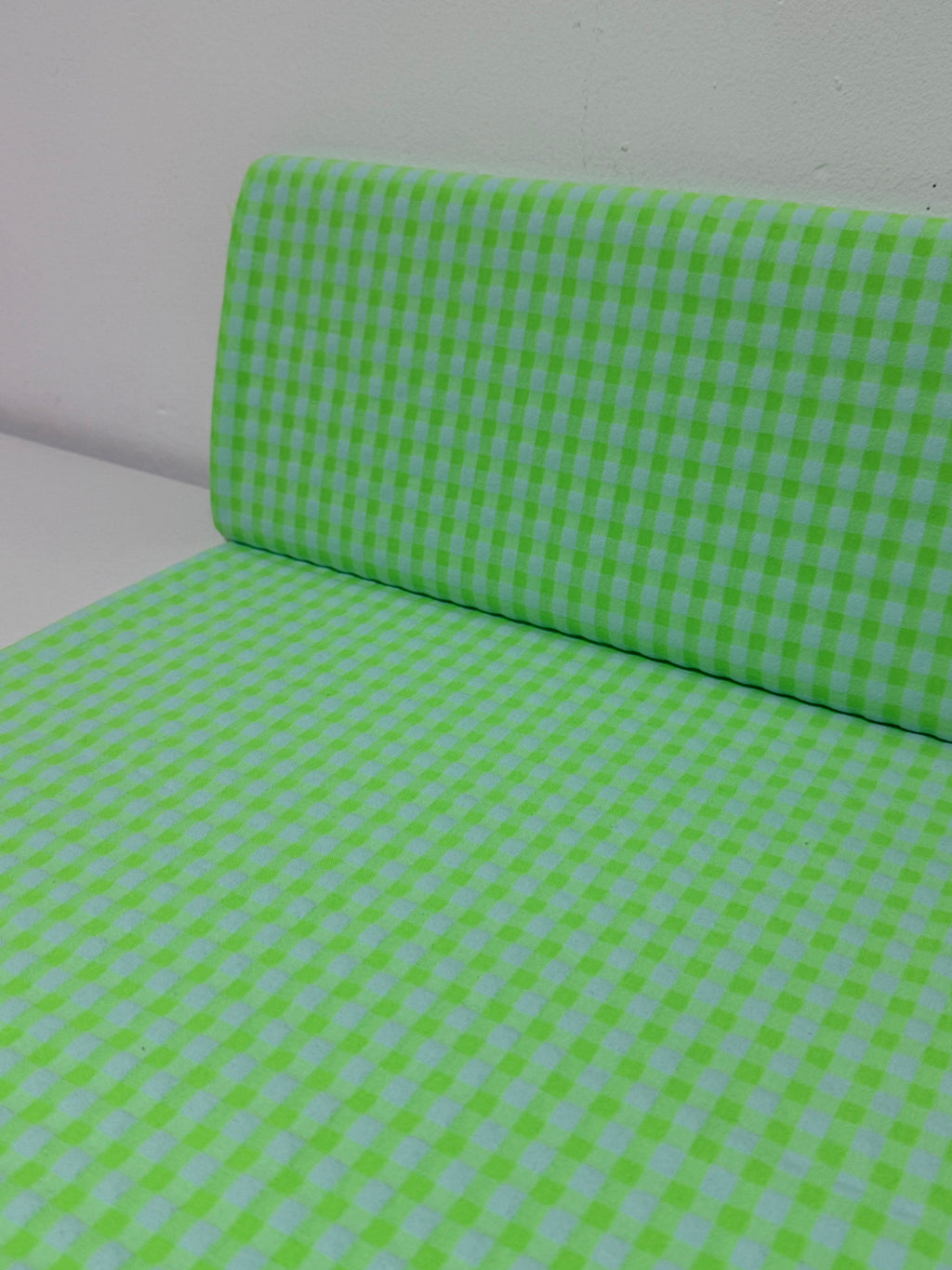 Seersucker verde fluor.