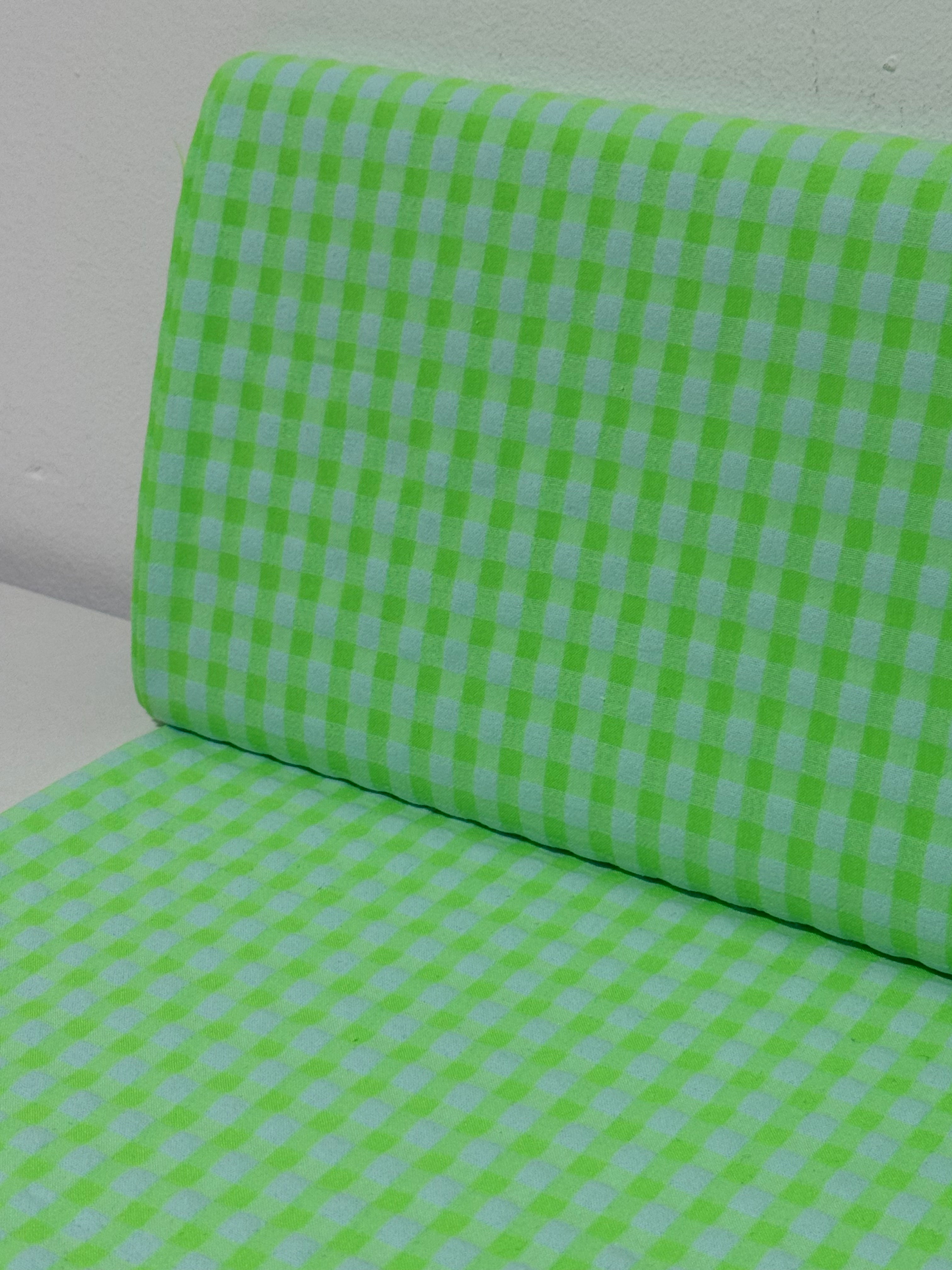 Seersucker verde fluor.