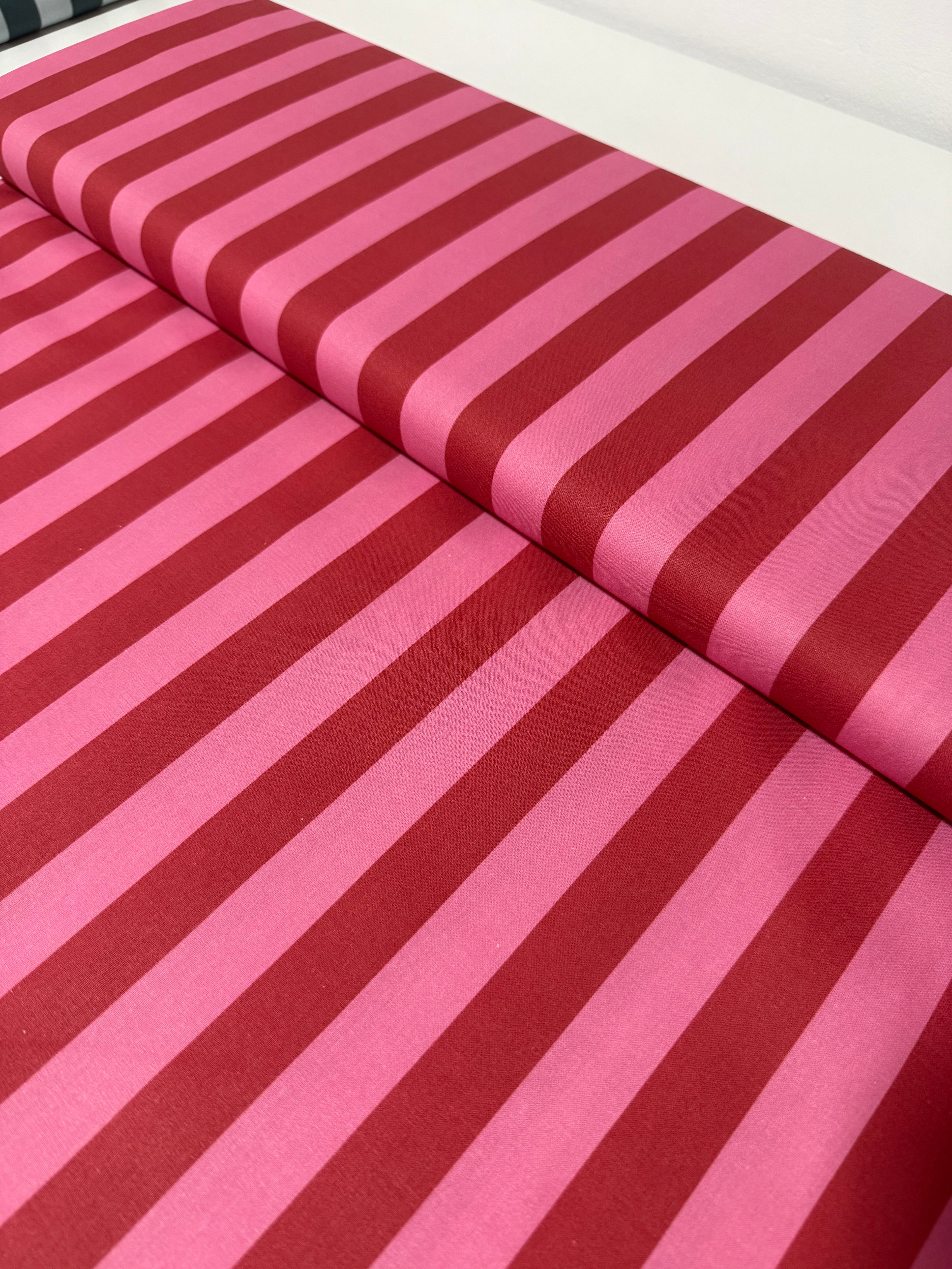 Rayas rojo y rosa